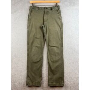 Devium Mens Utility Chino Pants Olive Green Straight Leg Made in USA 30